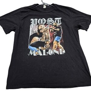 Post Malone 2023 Tour Shirt Mens XL Black If Yall Werent Here Id Be Crying Tee